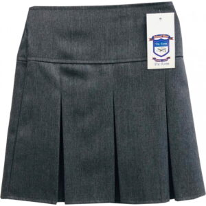 6 Pleat Elasticated Skirt (Black and Grey)